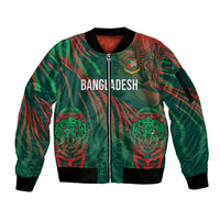 Custom Bangladesh Cricket Sleeve Zip Bomber Jacket Royal Bengal Tiger Spirit