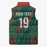 Custom Bangladesh Cricket Sleeveless Puffer Jacket Royal Bengal Tiger Spirit