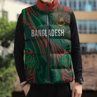 Custom Bangladesh Cricket Sleeveless Puffer Jacket Royal Bengal Tiger Spirit