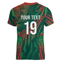 Custom Bangladesh Cricket Women V-Neck T-Shirt Royal Bengal Tiger Spirit