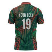 Custom Bangladesh Cricket Zipper Polo Shirt Royal Bengal Tiger Spirit