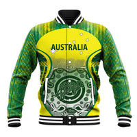 Custom Australia Cricket Baseball Jacket Aboriginal Kangaroo Southern Cross