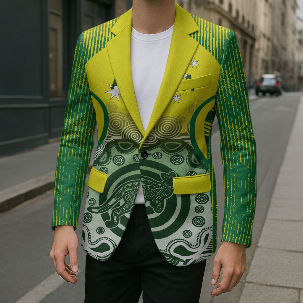 Custom Australia Cricket Blazer Aboriginal Kangaroo Southern Cross