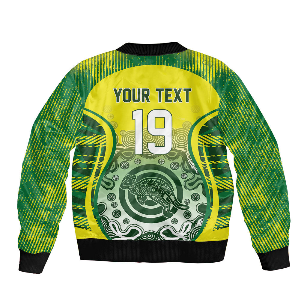 Custom Australia Cricket Bomber Jacket Aboriginal Kangaroo Southern Cross
