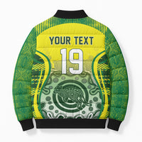 Custom Australia Cricket Bomber Puffer Jacket Aboriginal Kangaroo Southern Cross