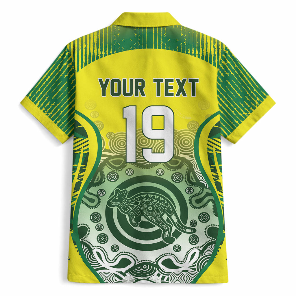 Custom Australia Cricket Hawaiian Shirt Aboriginal Kangaroo Southern Cross