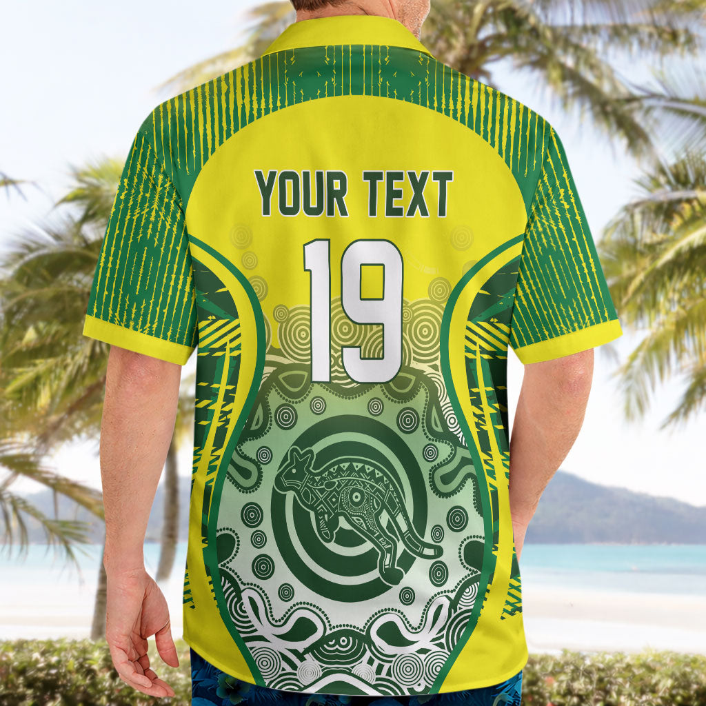 Custom Australia Cricket Hawaiian Shirt Aboriginal Kangaroo Southern Cross