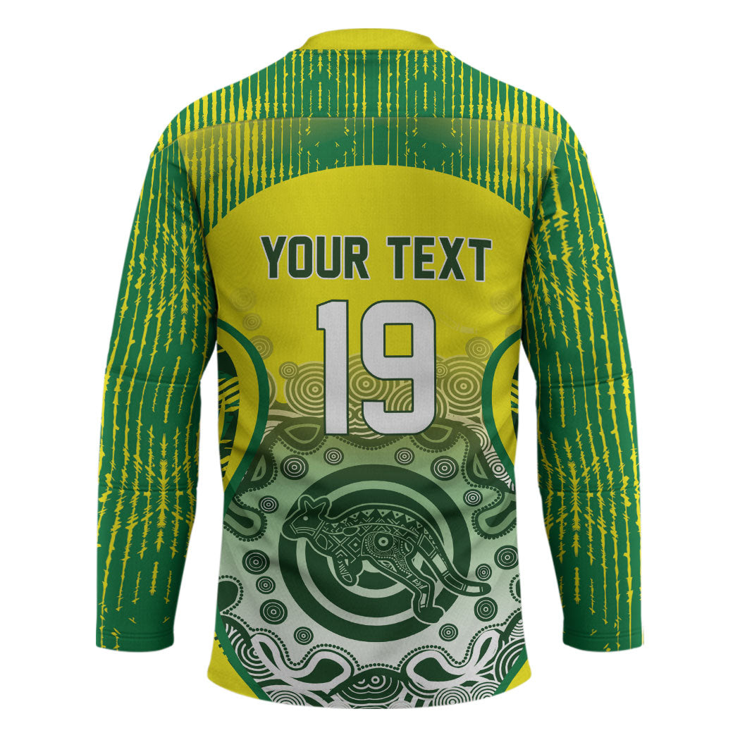 Custom Australia Cricket Hockey Jersey Aboriginal Kangaroo Southern Cross
