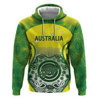 Custom Australia Cricket Hoodie Aboriginal Kangaroo Southern Cross