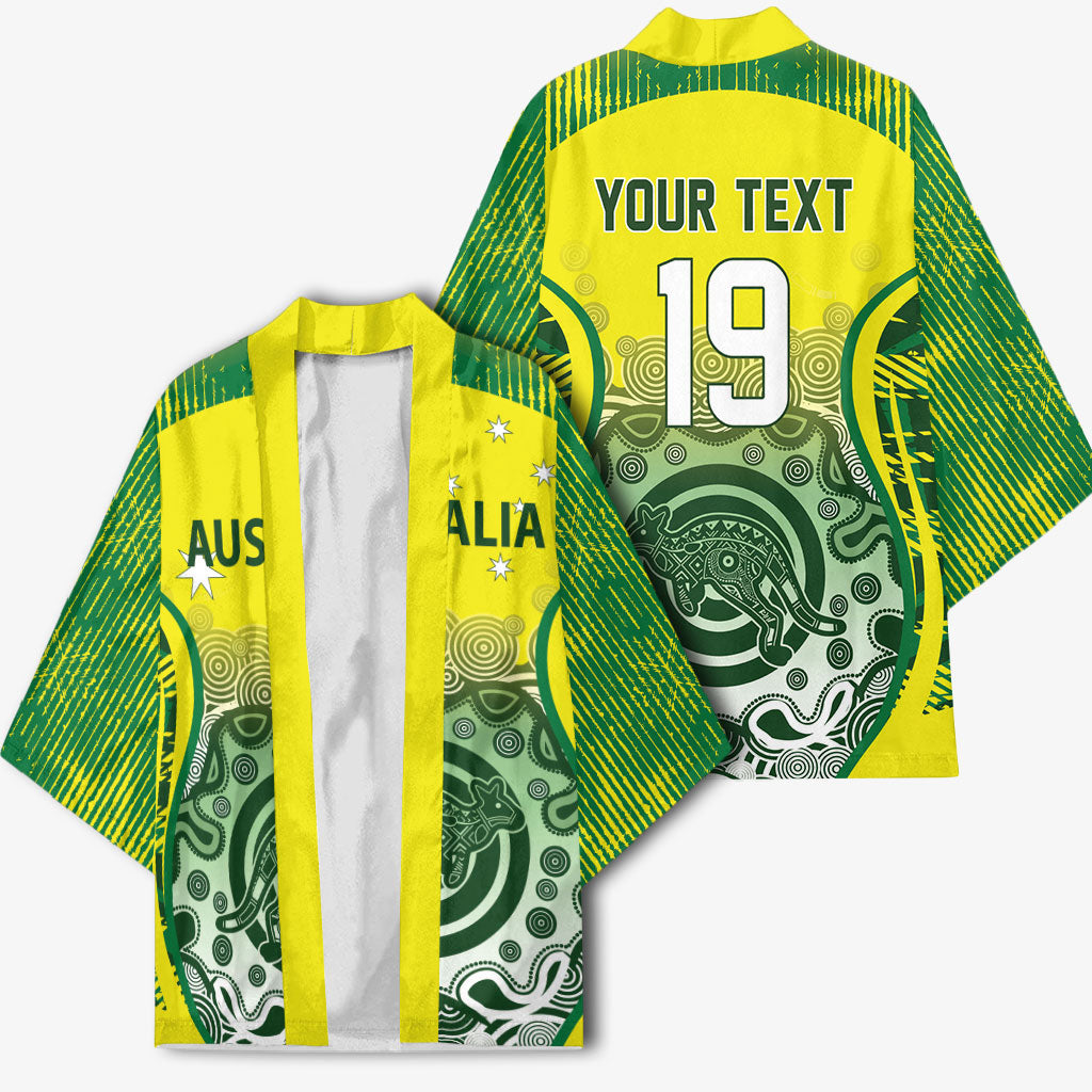 Custom Australia Cricket Kimono Aboriginal Kangaroo Southern Cross