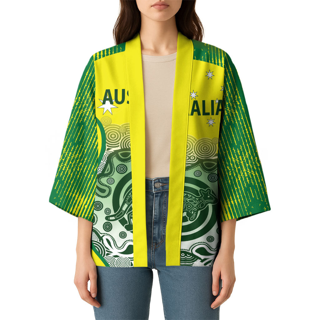Custom Australia Cricket Kimono Aboriginal Kangaroo Southern Cross
