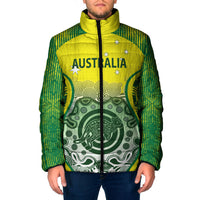 Custom Australia Cricket Padded Jacket Aboriginal Kangaroo Southern Cross