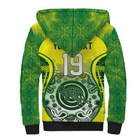 Custom Australia Cricket Sherpa Hoodie Aboriginal Kangaroo Southern Cross