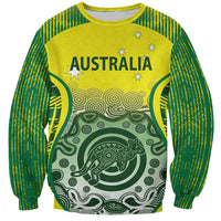 Custom Australia Cricket Sweatshirt Aboriginal Kangaroo Southern Cross