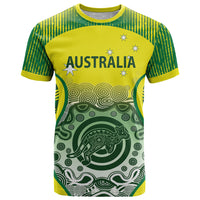 Custom Australia Cricket T Shirt Aboriginal Kangaroo Southern Cross
