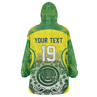 Custom Australia Cricket Wearable Blanket Hoodie Aboriginal Kangaroo Southern Cross