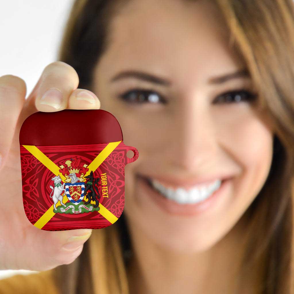 Personalized Anglesey Ynys Mon AirPods Case Map and Emblem Celtic Style - Wonder Print Shop