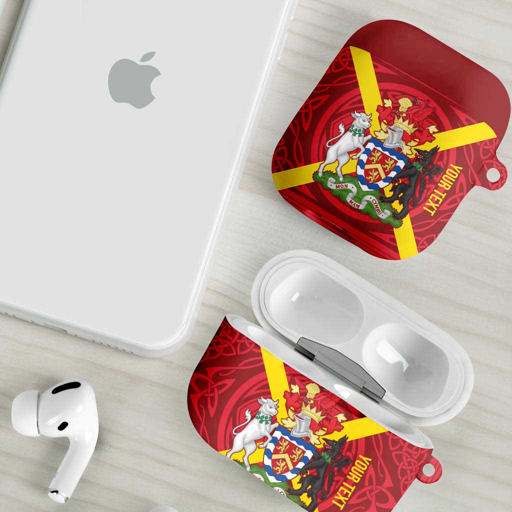 Personalized Anglesey Ynys Mon AirPods Case Map and Emblem Celtic Style - Wonder Print Shop