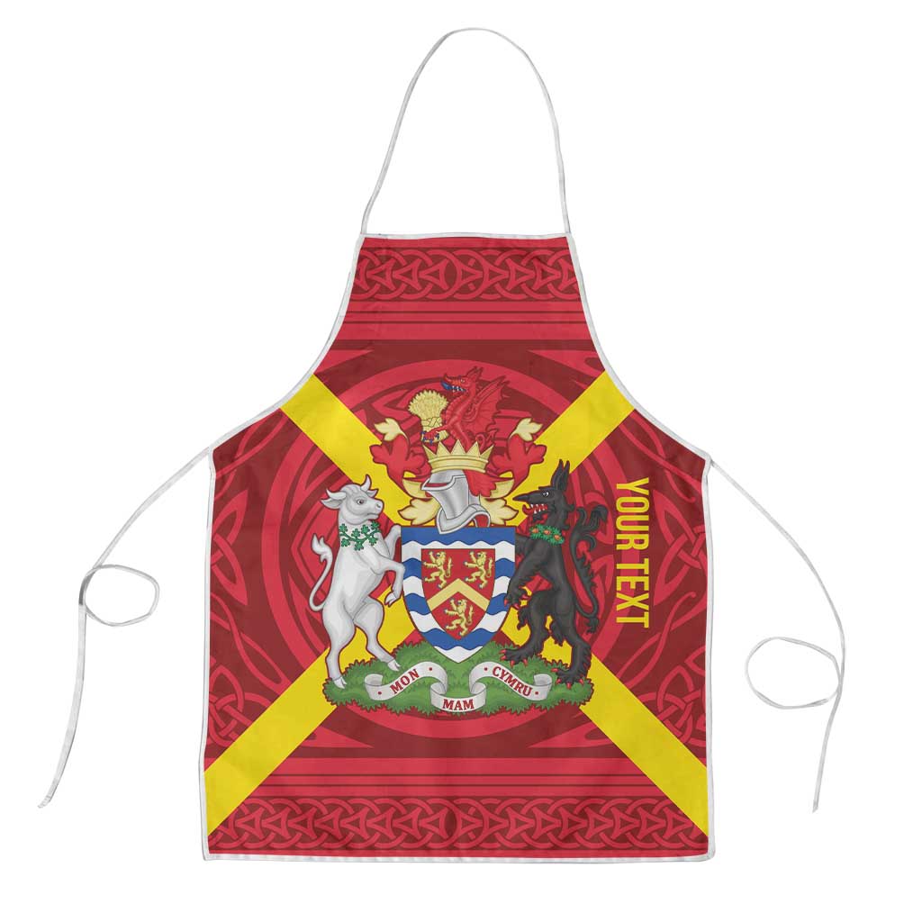 Personalized Anglesey Ynys Mon Apron Map and Emblem Celtic Style - Wonder Print Shop