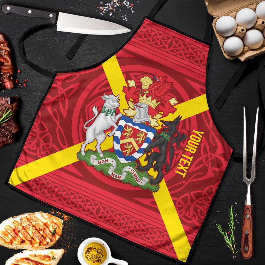 Personalized Anglesey Ynys Mon Apron Map and Emblem Celtic Style - Wonder Print Shop