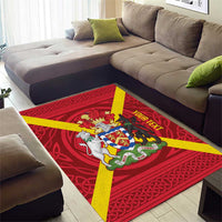 Personalized Anglesey Ynys Mon Area Rug Map and Emblem Celtic Style - Wonder Print Shop