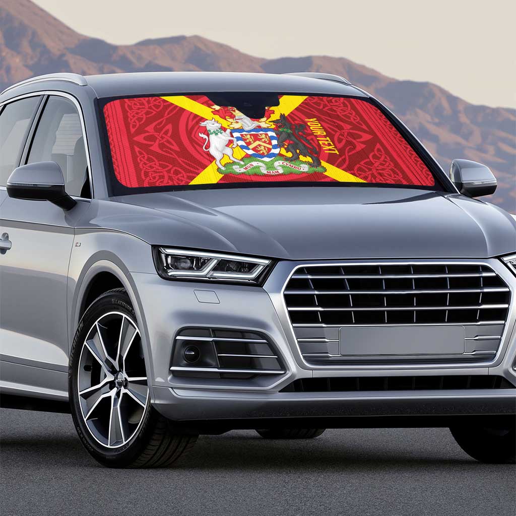 Personalized Anglesey Ynys Mon Auto Sun Shade Map and Emblem Celtic Style - Wonder Print Shop