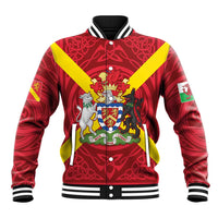 Personalized Anglesey Ynys Mon Baseball Jacket Map and Emblem Celtic Style - Wonder Print Shop