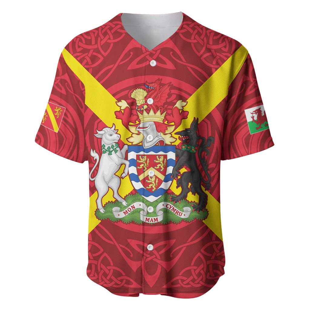 Personalized Anglesey Ynys Mon Baseball Jersey Map and Emblem Celtic Style - Wonder Print Shop