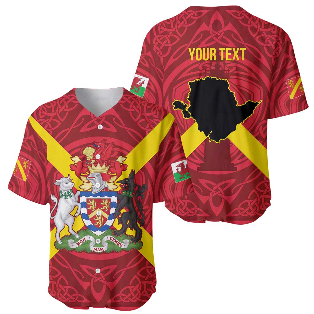 Personalized Anglesey Ynys Mon Baseball Jersey Map and Emblem Celtic Style - Wonder Print Shop