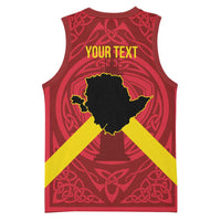 Personalized Anglesey Ynys Mon Basketball Jersey Map and Emblem Celtic Style - Wonder Print Shop