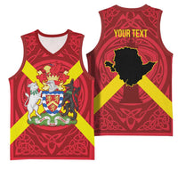 Personalized Anglesey Ynys Mon Basketball Jersey Map and Emblem Celtic Style - Wonder Print Shop