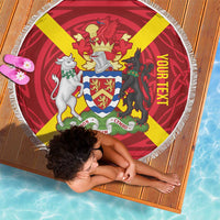 Personalized Anglesey Ynys Mon Beach Blanket Map and Emblem Celtic Style - Wonder Print Shop