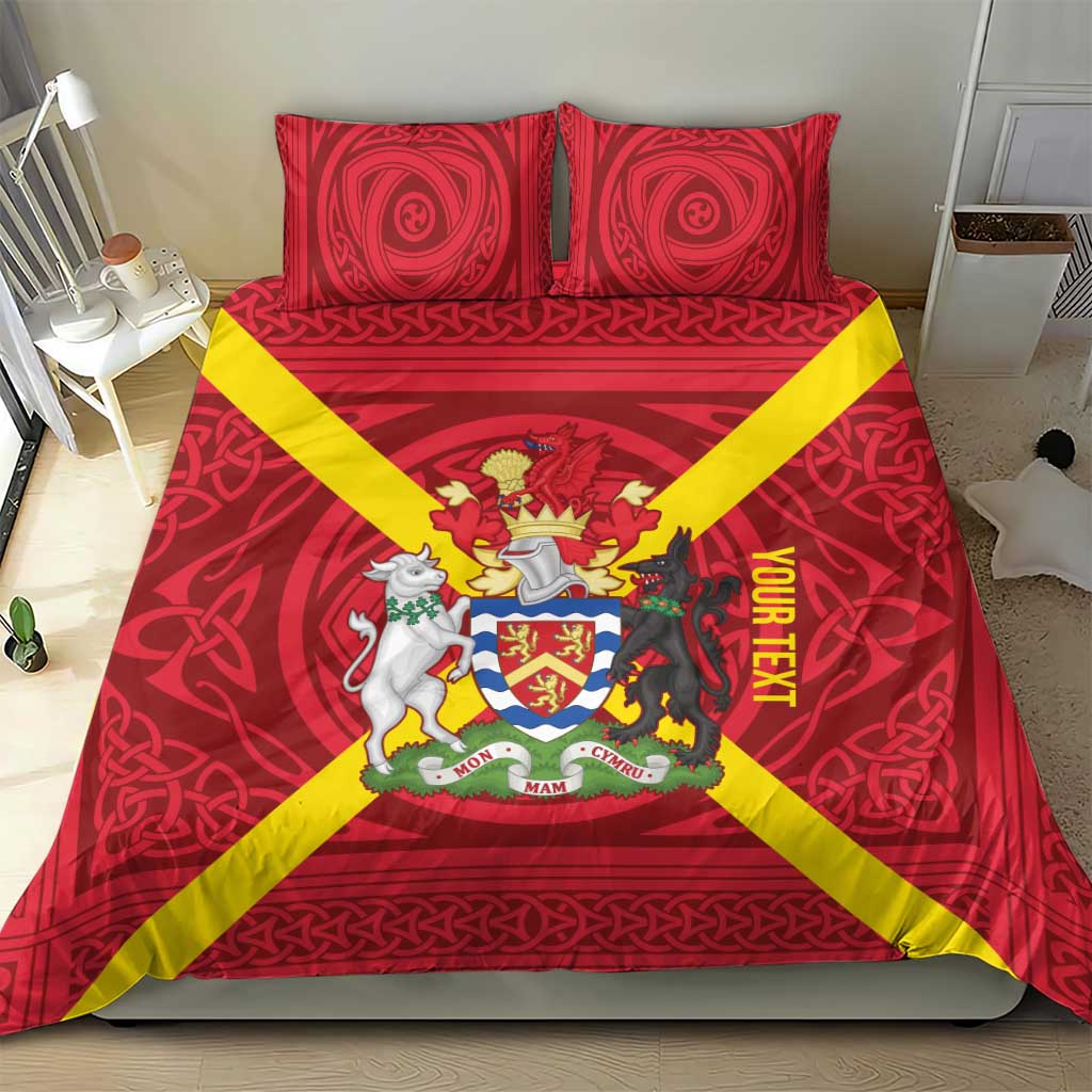 Personalized Anglesey Ynys Mon Bedding Set Map and Emblem Celtic Style - Wonder Print Shop