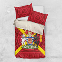 Personalized Anglesey Ynys Mon Bedding Set Map and Emblem Celtic Style - Wonder Print Shop