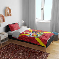 Personalized Anglesey Ynys Mon Bedding Set Map and Emblem Celtic Style - Wonder Print Shop