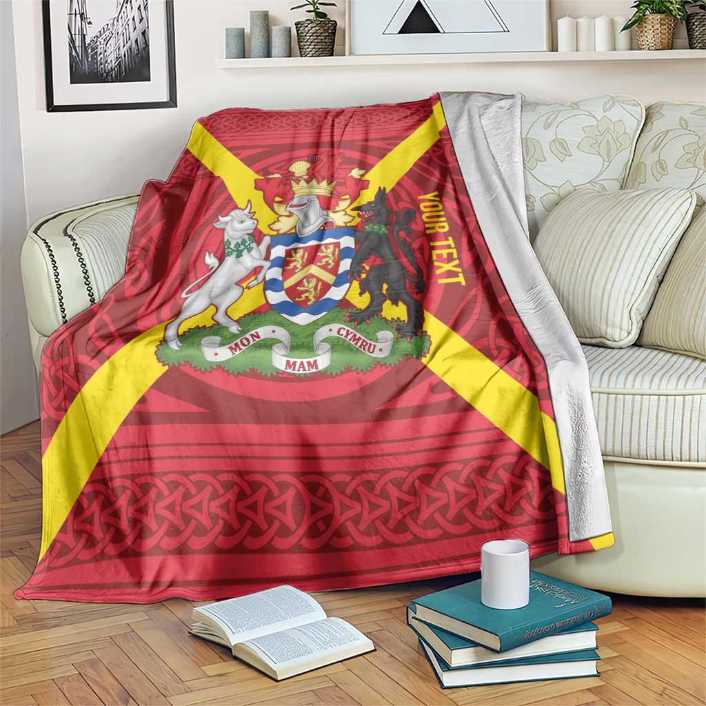 Personalized Anglesey Ynys Mon Blanket Map and Emblem Celtic Style - Wonder Print Shop