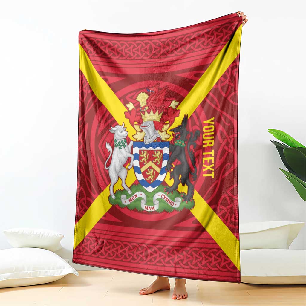 Personalized Anglesey Ynys Mon Blanket Map and Emblem Celtic Style - Wonder Print Shop