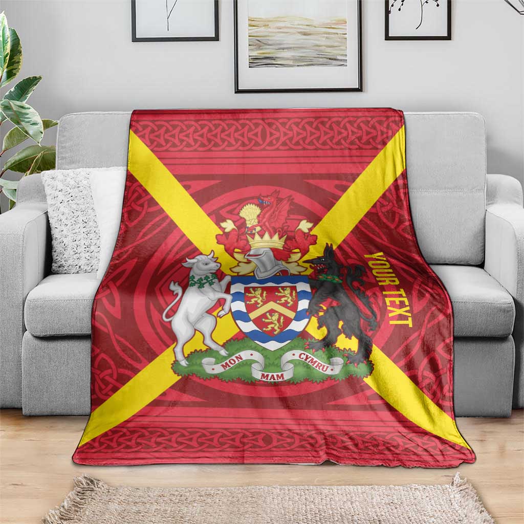 Personalized Anglesey Ynys Mon Blanket Map and Emblem Celtic Style - Wonder Print Shop