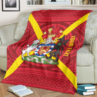 Personalized Anglesey Ynys Mon Blanket Map and Emblem Celtic Style - Wonder Print Shop