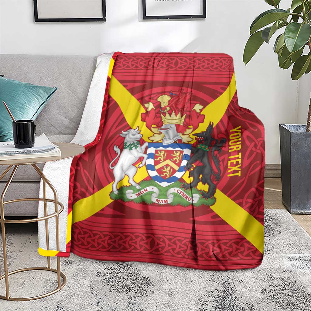 Personalized Anglesey Ynys Mon Blanket Map and Emblem Celtic Style - Wonder Print Shop