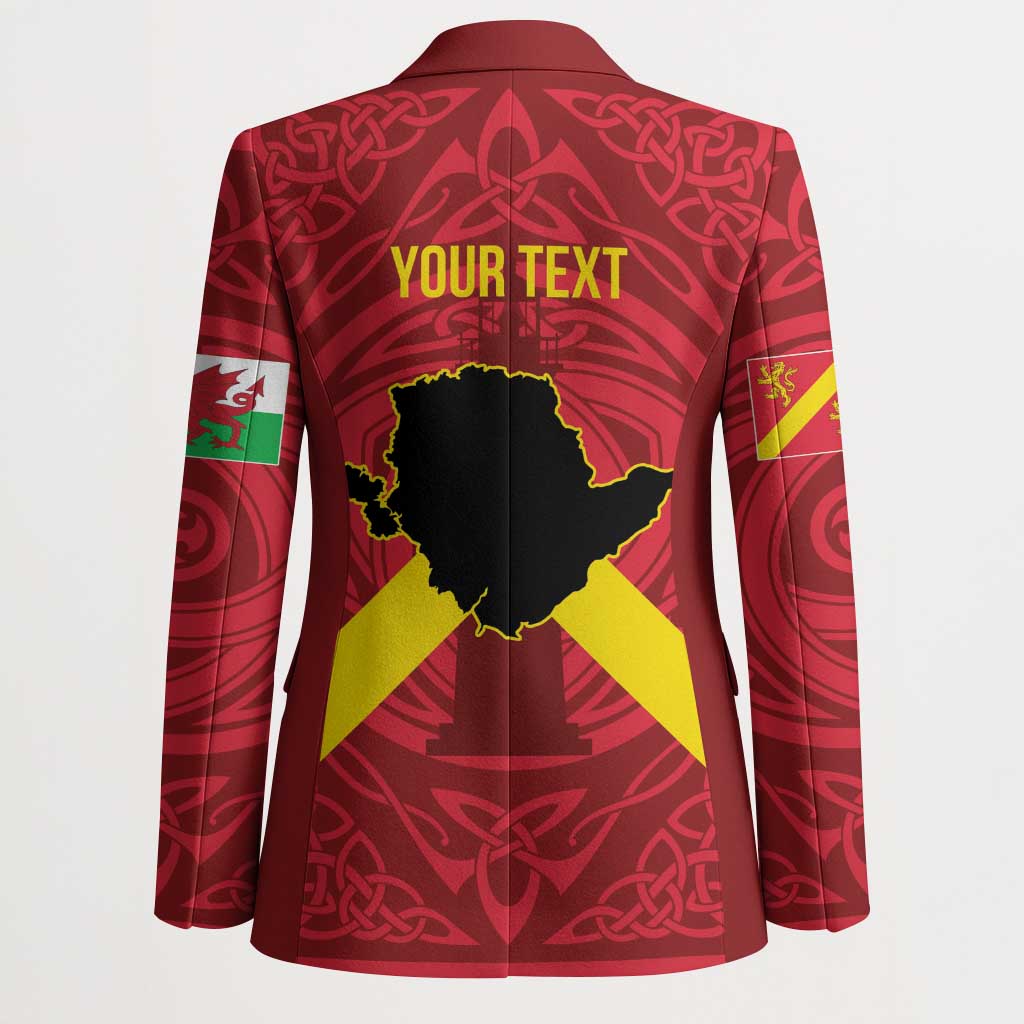 Personalized Anglesey Ynys Mon Blazer Map and Emblem Celtic Style - Wonder Print Shop