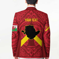 Personalized Anglesey Ynys Mon Blazer Map and Emblem Celtic Style - Wonder Print Shop