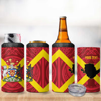 Personalized Anglesey Ynys Mon 4 in 1 Can Cooler Tumbler Map and Emblem Celtic Style - Wonder Print Shop