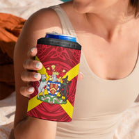 Personalized Anglesey Ynys Mon 4 in 1 Can Cooler Tumbler Map and Emblem Celtic Style - Wonder Print Shop