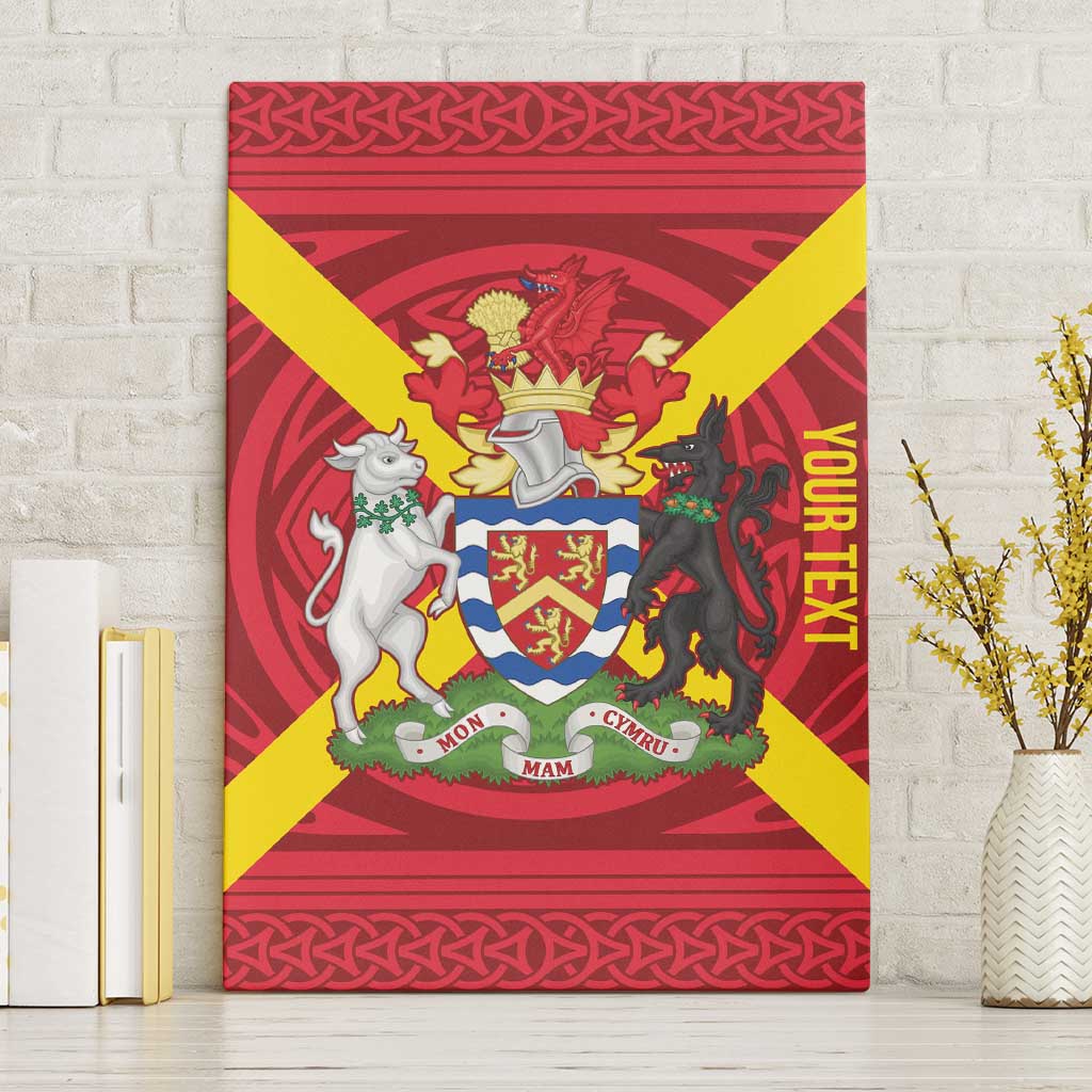 Personalized Anglesey Ynys Mon Canvas Wall Art Map and Emblem Celtic Style - Wonder Print Shop