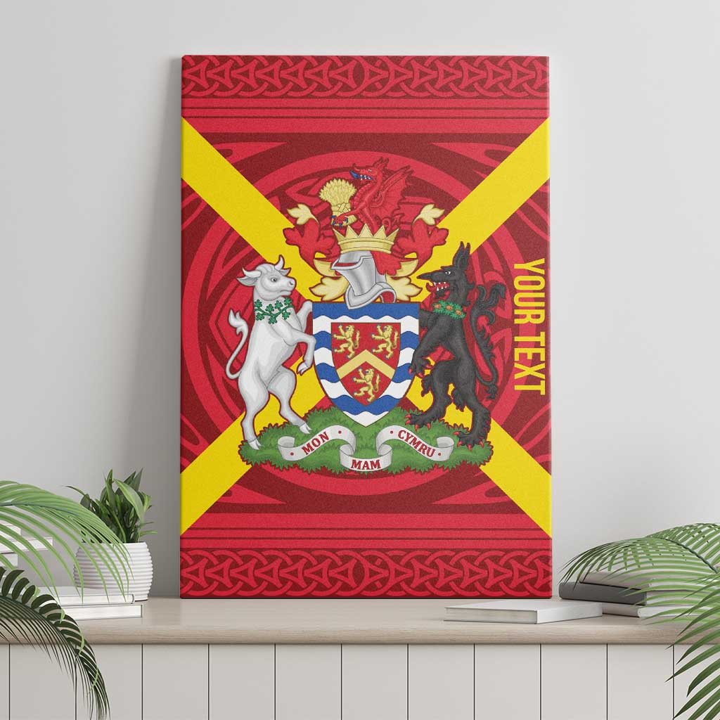 Personalized Anglesey Ynys Mon Canvas Wall Art Map and Emblem Celtic Style - Wonder Print Shop