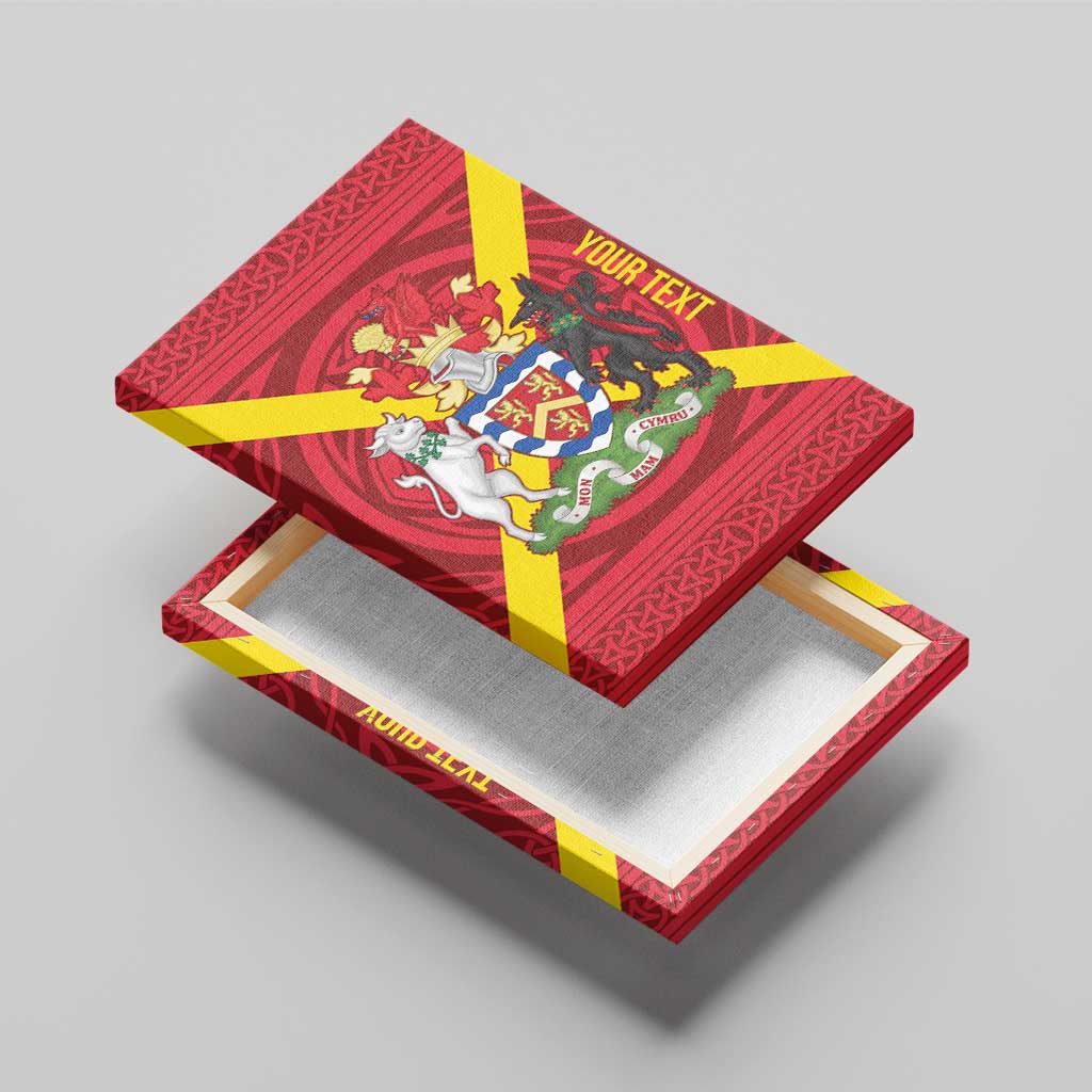 Personalized Anglesey Ynys Mon Canvas Wall Art Map and Emblem Celtic Style - Wonder Print Shop