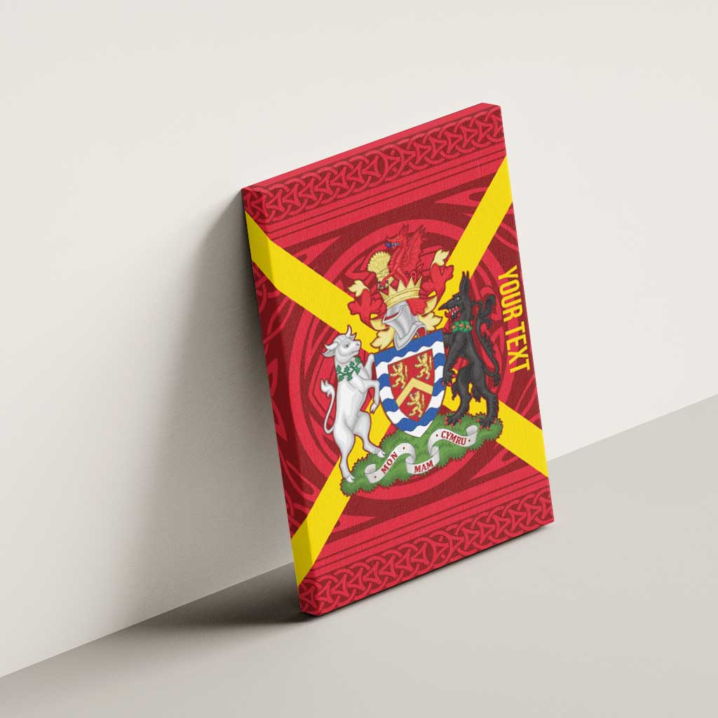 Personalized Anglesey Ynys Mon Canvas Wall Art Map and Emblem Celtic Style - Wonder Print Shop