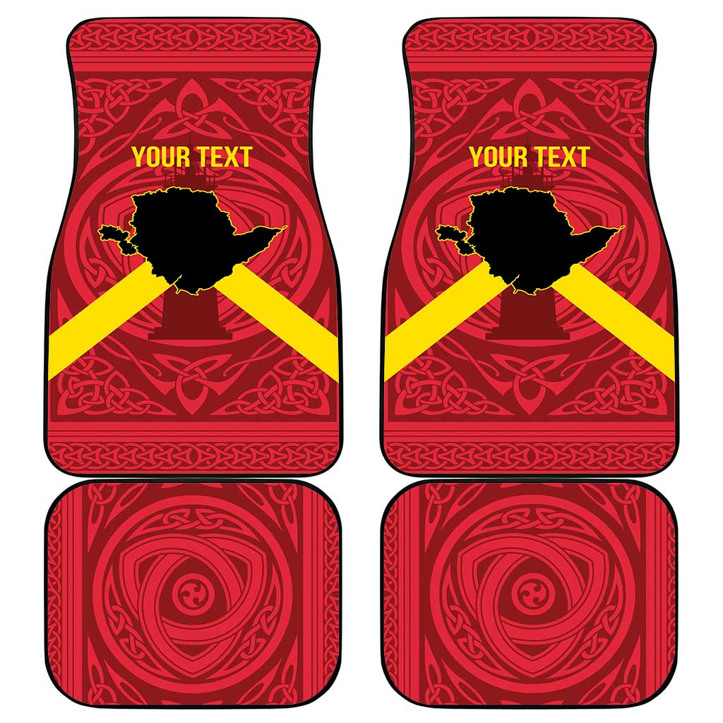 Personalized Anglesey Ynys Mon Car Mats Map and Emblem Celtic Style - Wonder Print Shop
