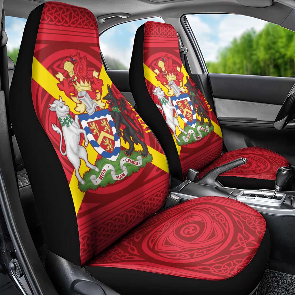 Personalized Anglesey Ynys Mon Car Seat Cover Map and Emblem Celtic Style - Wonder Print Shop